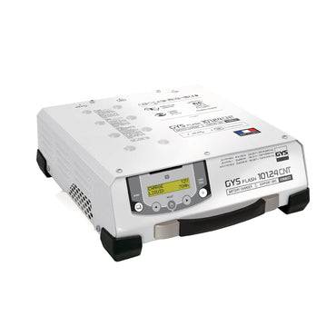 GYSFLASH 101.24 CNT FV 12V/16V/24V 025967 high power battery charger with digital display for lead and lithium batteries, ideal for diagnostics.