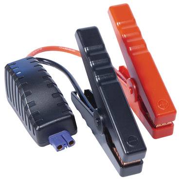 GYS Nomad Power 700 028838 2000A Lithium Jump Pack heavy-duty jumper cables with red and black clamps for 12V vehicle battery boosting.
