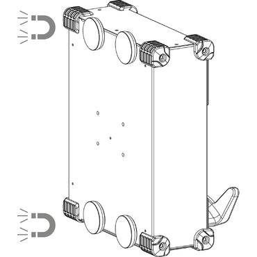 MAGNETFIX 50 Mounting Kit for Vertical GYSFLASH PRO 029637 with 4 strong magnets and brackets for secure attachment. Ideal for battery support units.