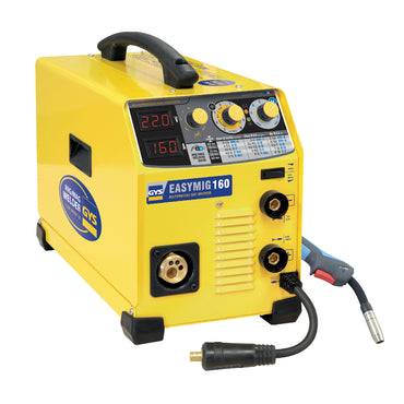 GYS EASYMIG 160 032255 semi-automatic inverter welding machine with MIG/MAG 160A output, digital display, and control knobs for workshop use.