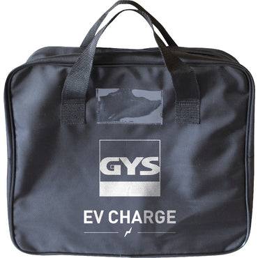 GYS Smart Super Pro Electric Vehicle Charger 080676 carrying case with EV GYS CHARGE branding, ideal for portable 32A fast charging accessories.