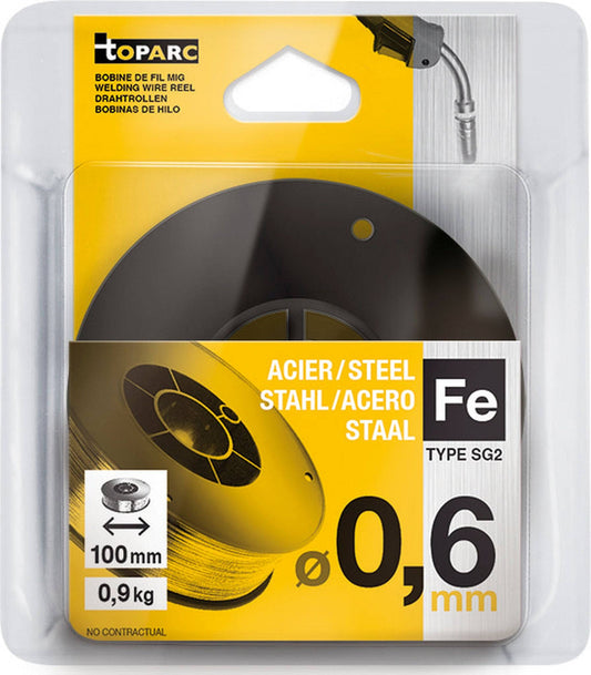 GYS MAG WIRE REEL STEEL Ø0.6 - D.100 - ER70S-6 / G3Si1