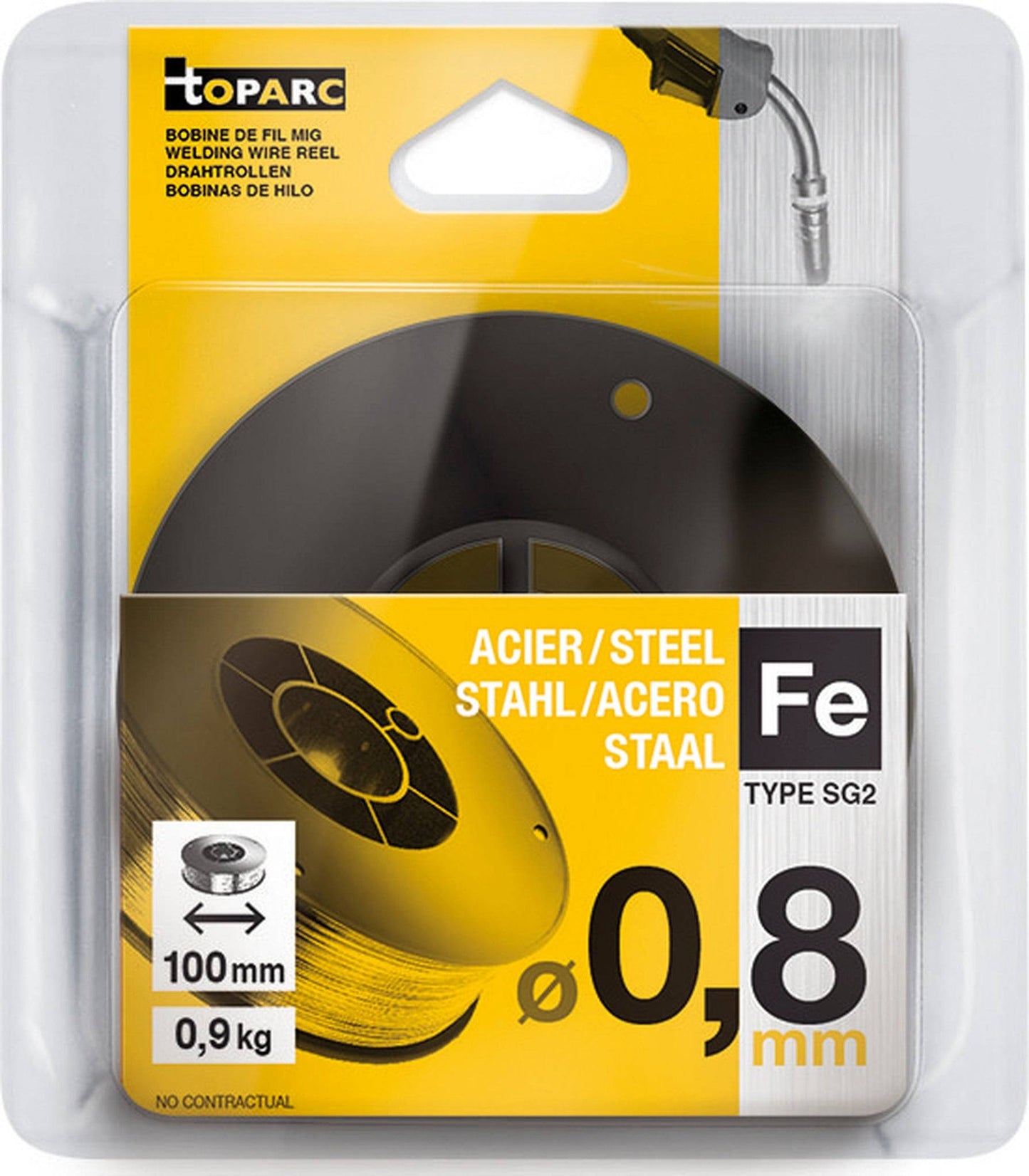 GYS MAG WIRE REEL STEEL Ø0.8 - D.100 - ER70S-6 / G3Si1