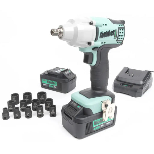 Kielder 18V 3/8" IMPACT WRENCH WITH 12PC SOCKET SET KWT-002-24 + Free Bare Combi Drill