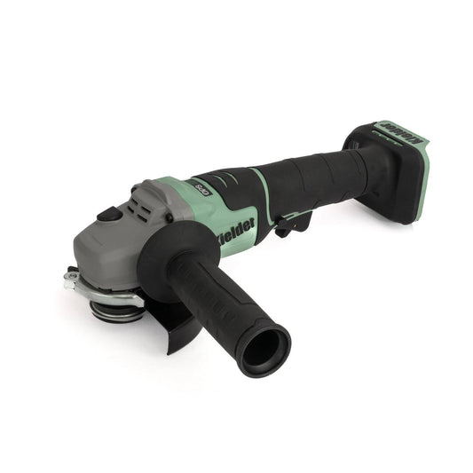 Kielder Type 18 18V 115mm Angle Grinder with ergonomic grip and digital brushless motor for efficient cutting and grinding in workshops.