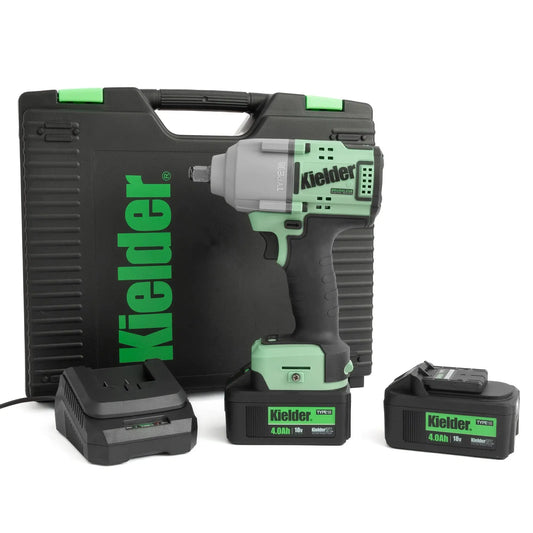 Kielder KWT-180-02 2x4.0Ah Batteries 1/2in 18v 850Nm Impact Wrench Kit