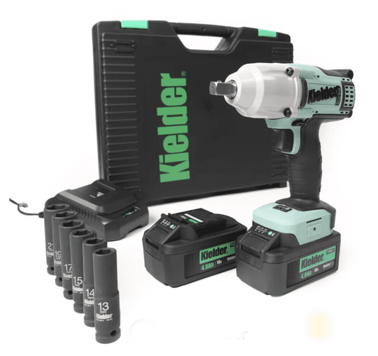 Kielder 18v Brushless Cordless 1/2" Impact Wrench Kit + 6pc Socket Set