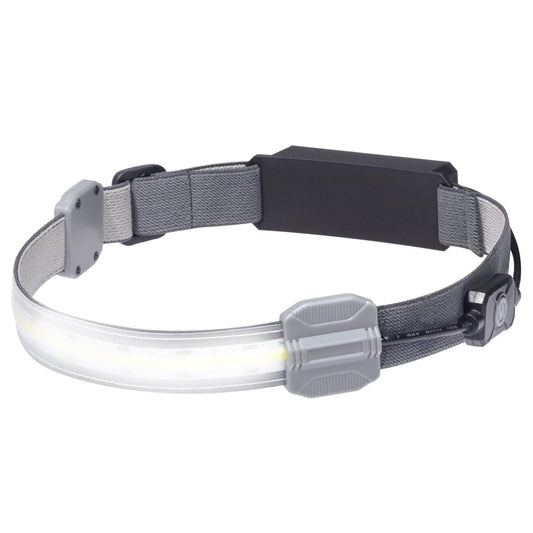 Flexible Head Torch RIL0115 with flat LED strip and adjustable strap, ideal for close quarter work and hands-free lighting.
