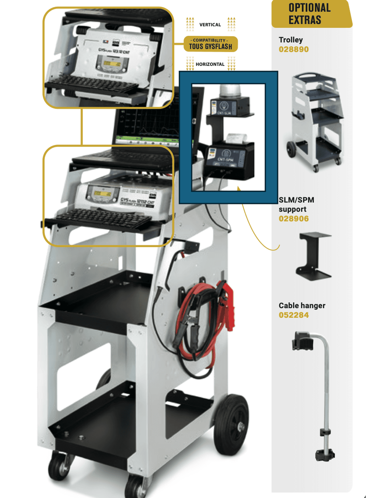 CNT BRACKET OPTION FOR GYSFLASH TROLLEY XL
