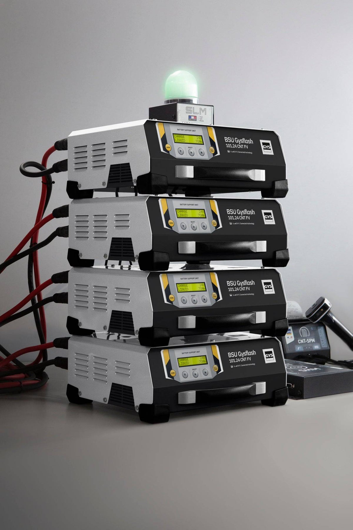 GYSFLASH 101.12 CNT FV 100A Battery Support Unit & Charger – 2.5m Cables – 025790
