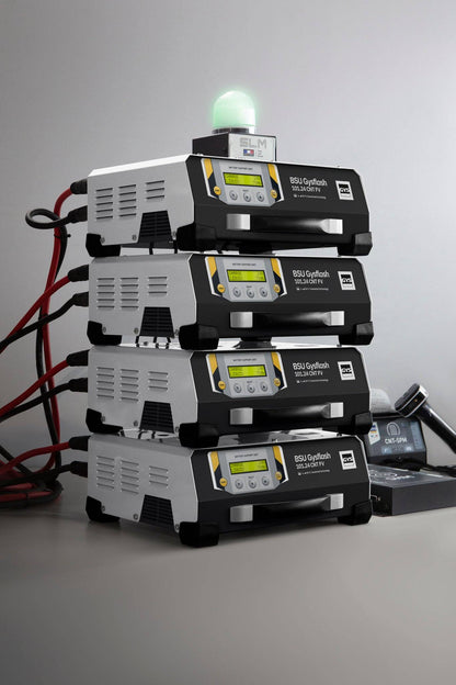 GYSFLASH 101.12 CNT FV 100A Battery Support Unit & Charger – 2.5m Cables – 025790