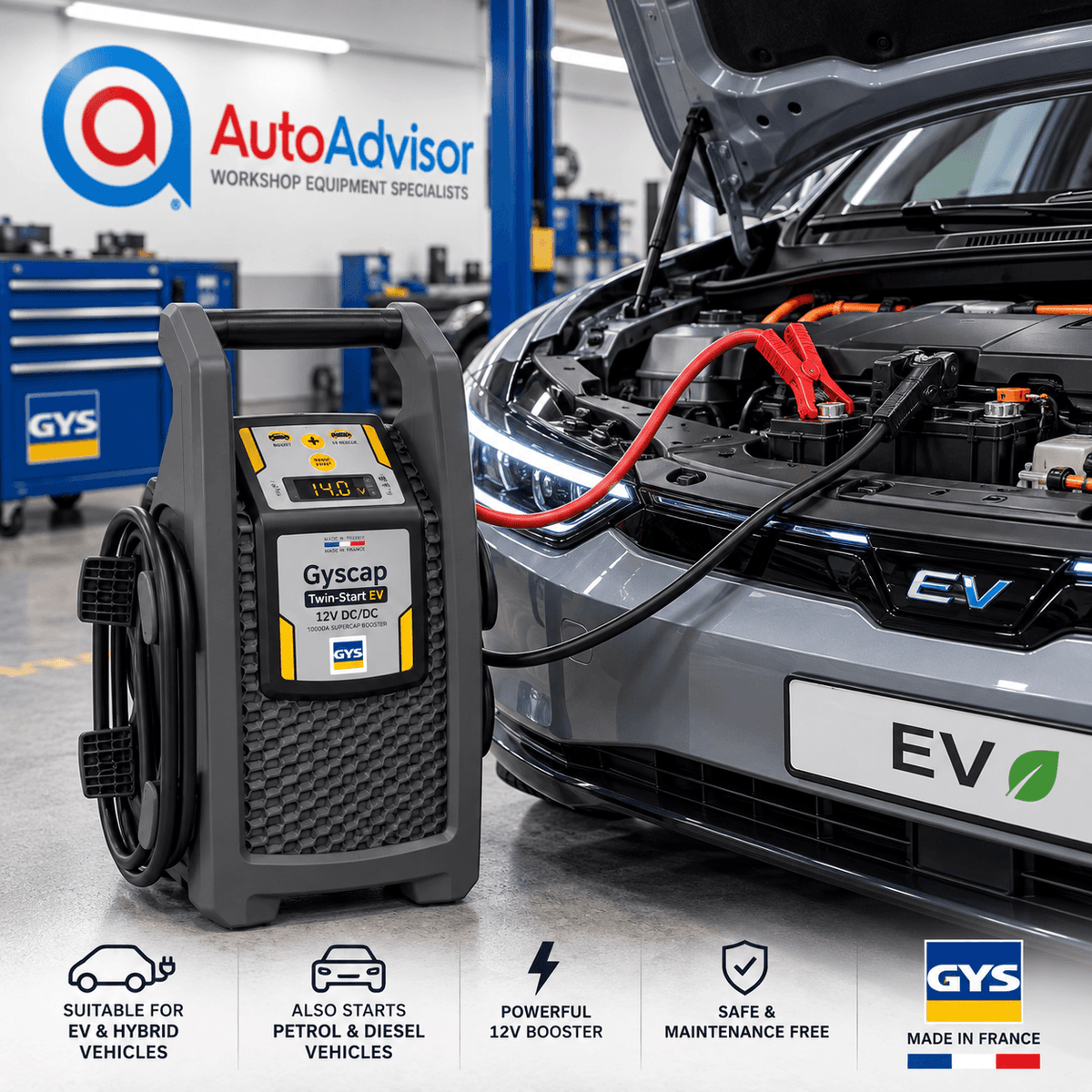 GYS GYSCAP Twin Start EV Rescue Pack 12V Supercapacitor Booster – 089990