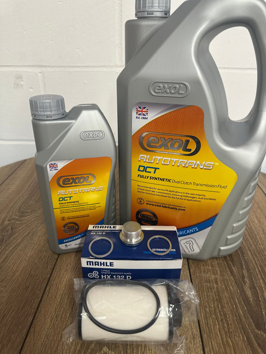 VW Audi SEAT Škoda DQ250 DSG 6-Speed Transmission Service Kit – MAHLE Filter &amp; EXOL DCT A043 Oil