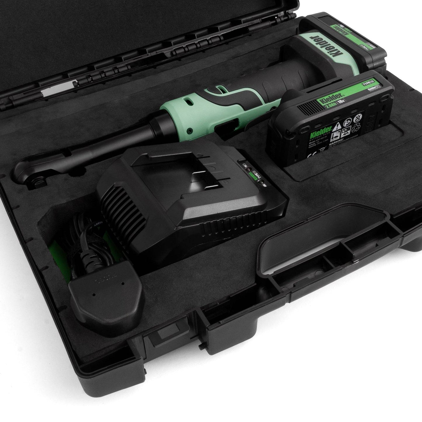 KIELDER Long Reach Ratchet  with battery and charger in case