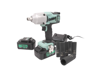Kielder 18v Brushless Cordless 1/2" Impact Wrench Kit + 6pc Socket Set