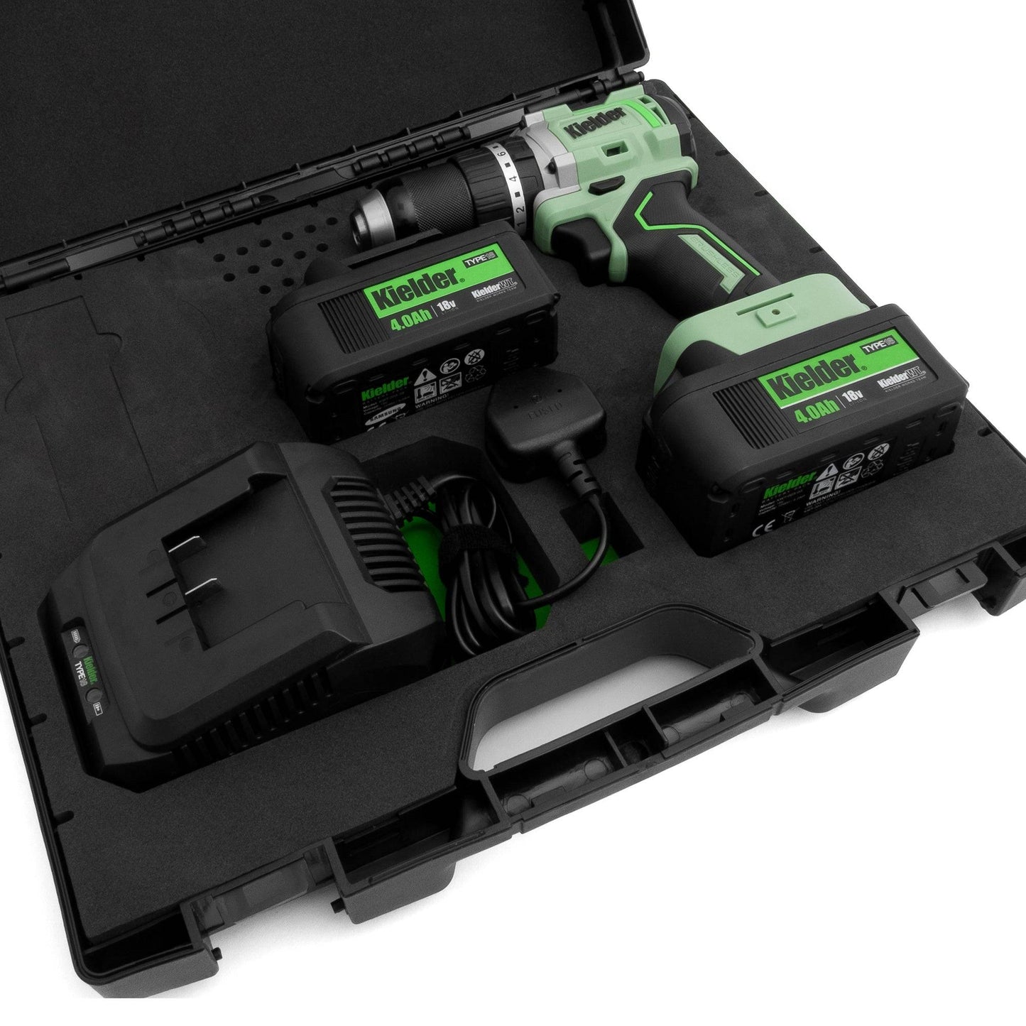 Kielder KWT Combi 18V drill with batteries in carrying case